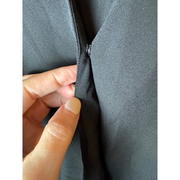 Halogen Shirt Women 3X Black Chiffon Cross Front Long Sleeve‎ Blouse NWT Gothic - Picture 6 of 11